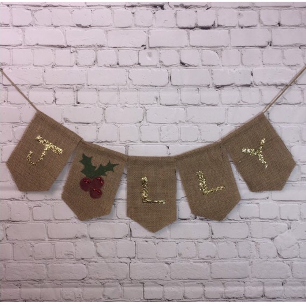 Burlap Banner - JOLLY